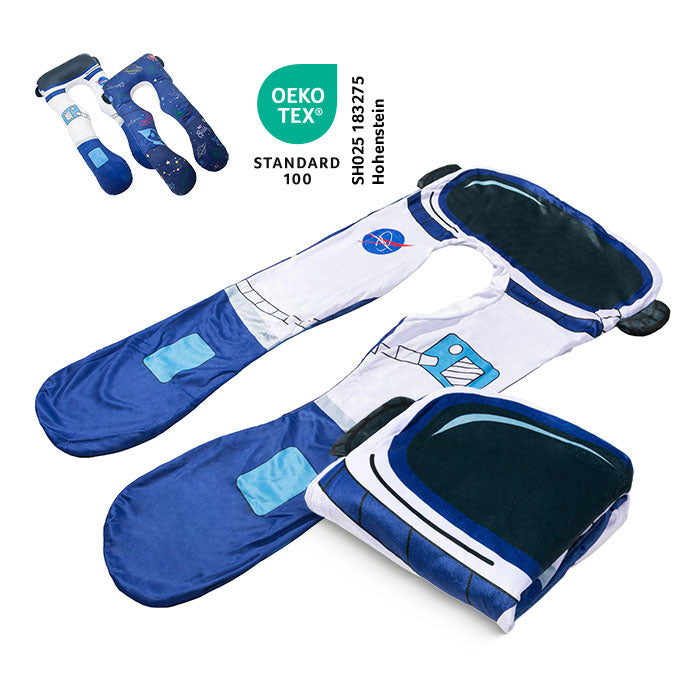 Housse de rechange pour oreiller enfant - micro peluche (astronaute)